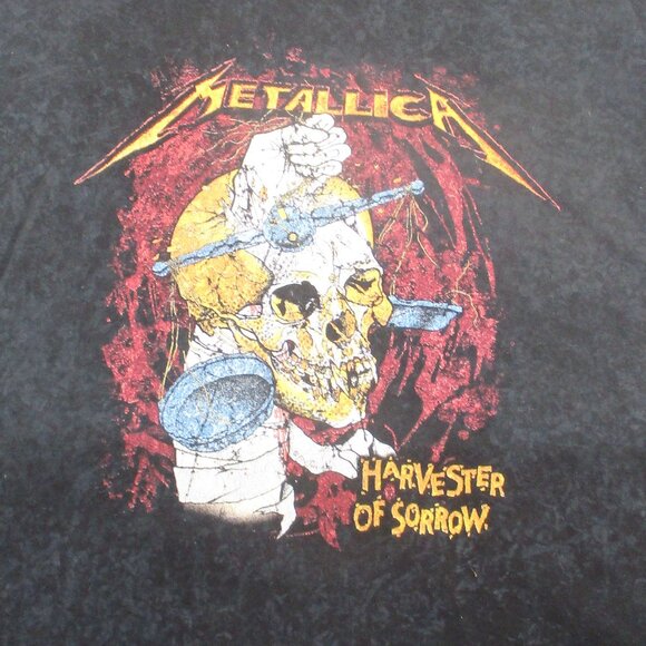 Metallica Men’s Harvester Of Sorrow Black T-Shirt Band Metal 2022 Size L - Picture 2 of 3